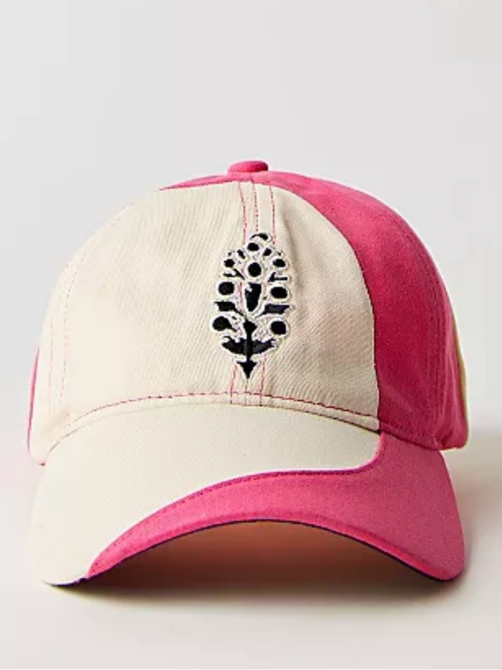 NWT FREE PEOPLE MOVEMENT RULE THE COURT BASEBALL HAT PINK COMBO